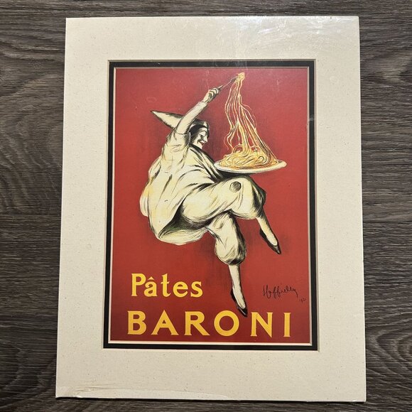 Leonetto Cappiello Pates Baroni 1921 Art Print 8x10 Matted Frame 11x14 Italian - Picture 1 of 6
